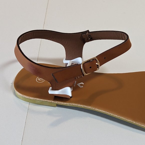 Traffic Women Jazzy Studded Decor Braid Ankle Strap Summer Sandals - Tan - Picture 5 of 6